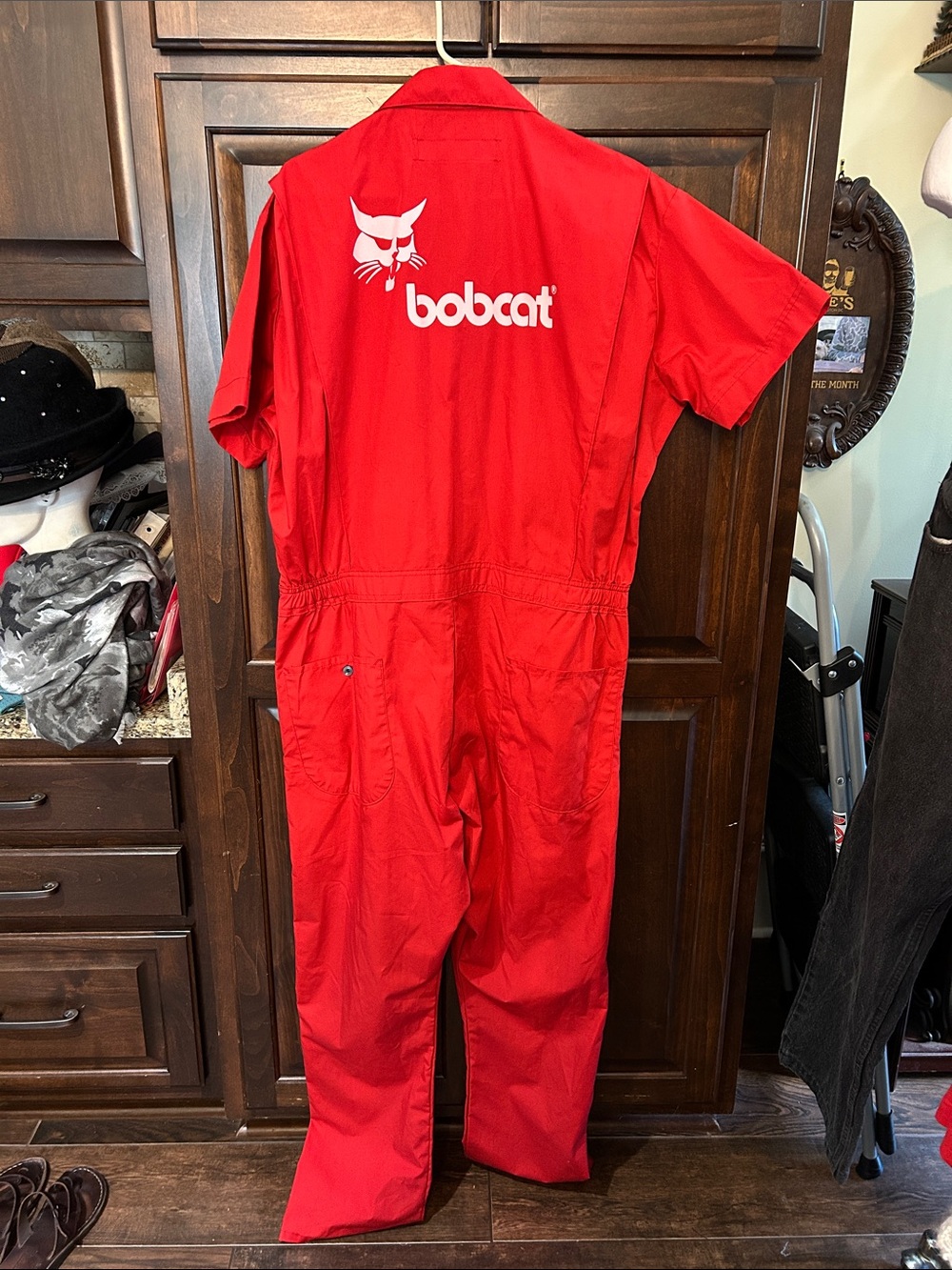 BOBCAT Sz XL Regular RED Short Sleeve Coverall - Durable Press